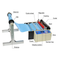 Máquina de corte de tela de tiras no tejida automática